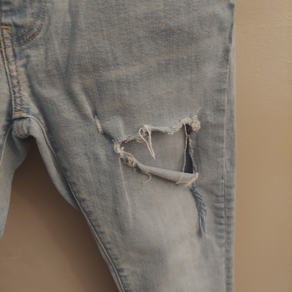 J CREW FACTORY Mercantile Slim-Fit Flex Destroyed Light Wash Jeans - Picture 4 of 13